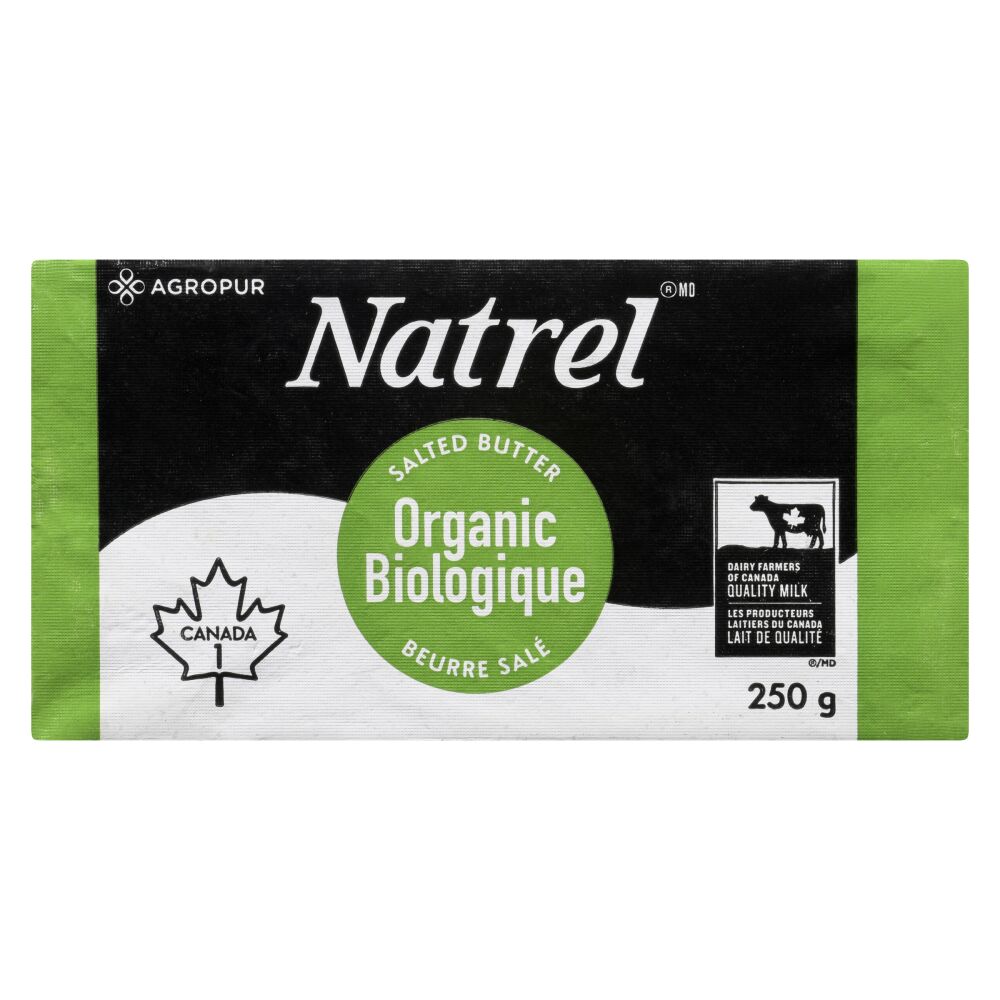 Natrel Organic Butter With Sea Salt 250g