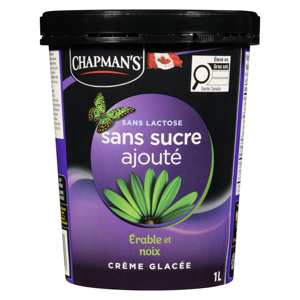 Chapman's Crème glacée sans sucre ajouté sans lactose érable et noix 1L