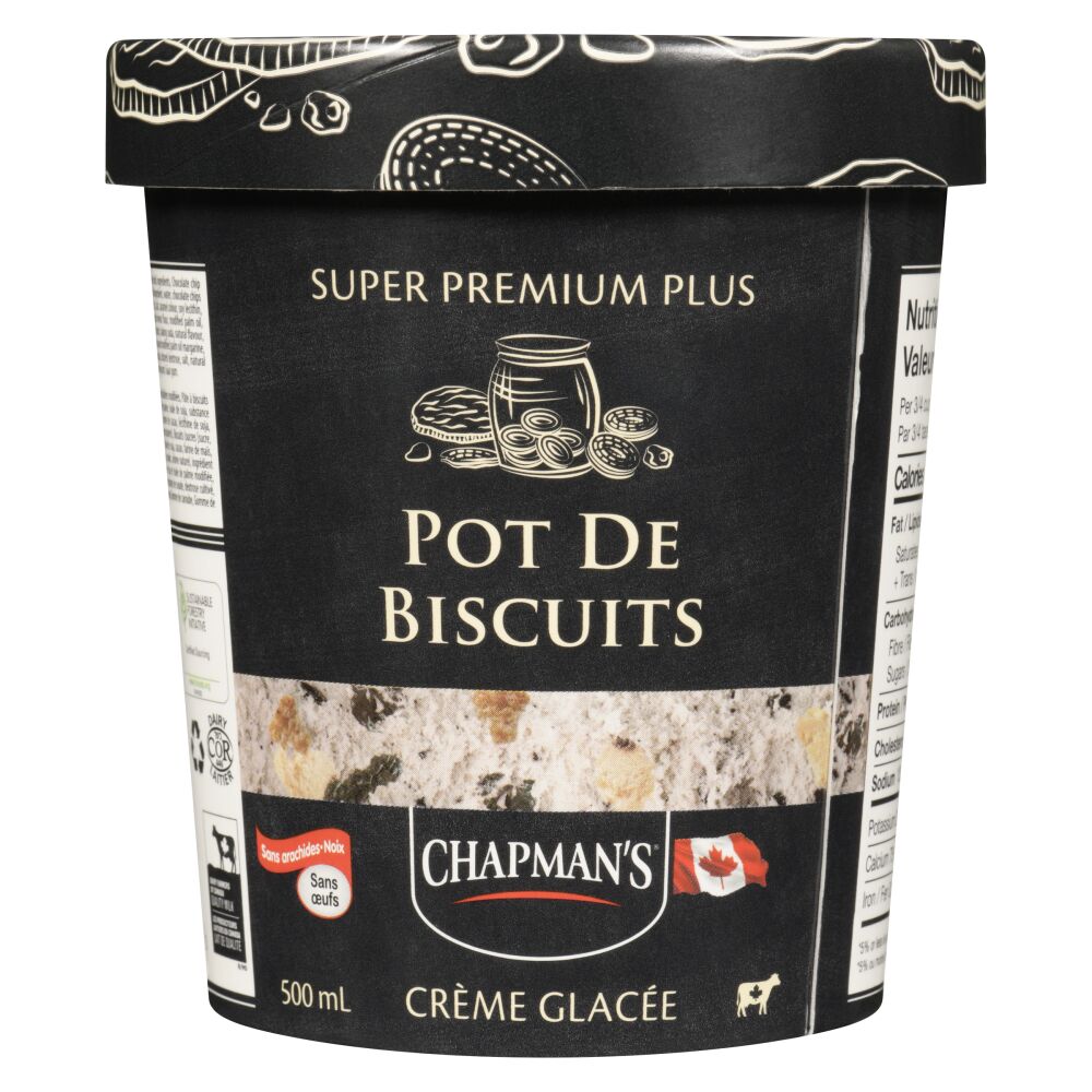 Chapman's Crème glacée super premium plus pot de biscuits 500ml