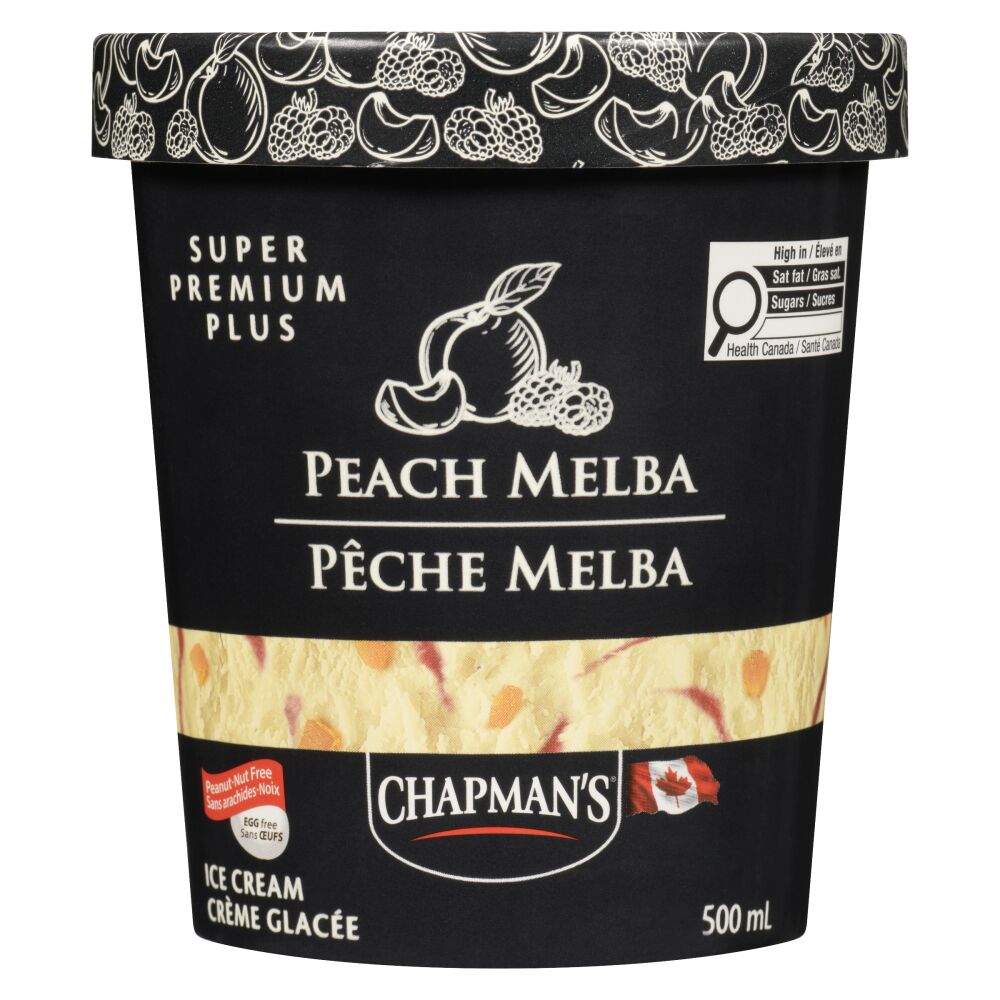 Chapman's Peach Melba Super Premium Plus Ice Cream 500ml