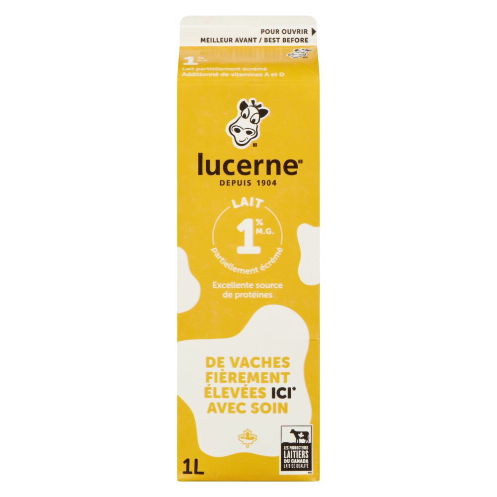 Lucerne Lait partiellement écrémé 1% M.G. 1L
