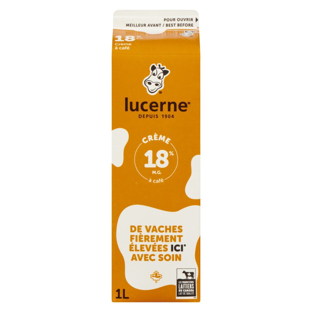 Lucerne Crème à café 18% M.G. 1L