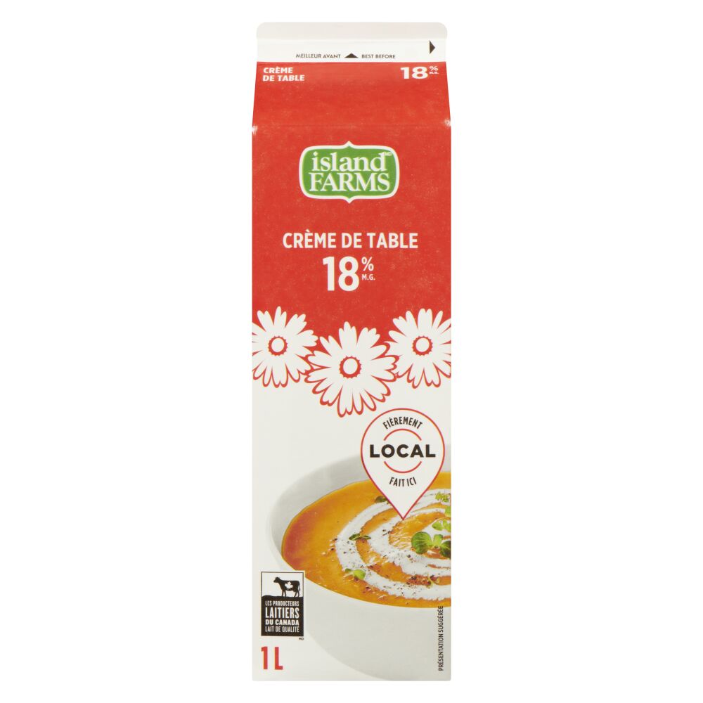Island Farms Crème de table 18% M.G. 1L