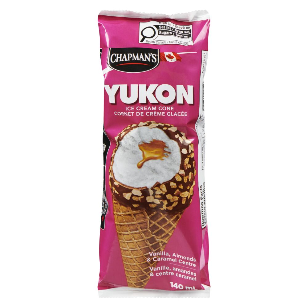 Chapman's Vanilla, Almonds & Caramel Centre Yukon Ice Cream Cone 140ml