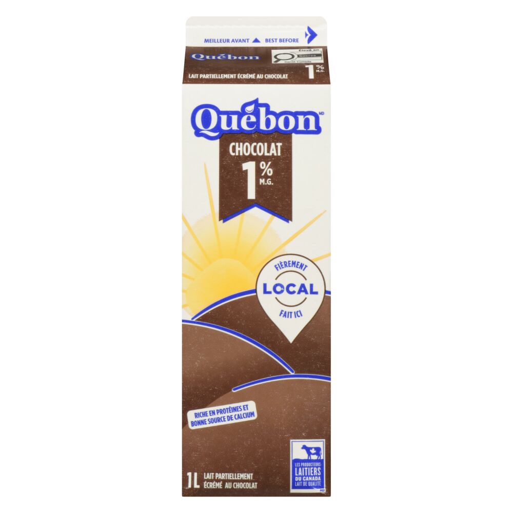 Québon Lait partiellement écrémé au chocolat 1% M.G. 1L