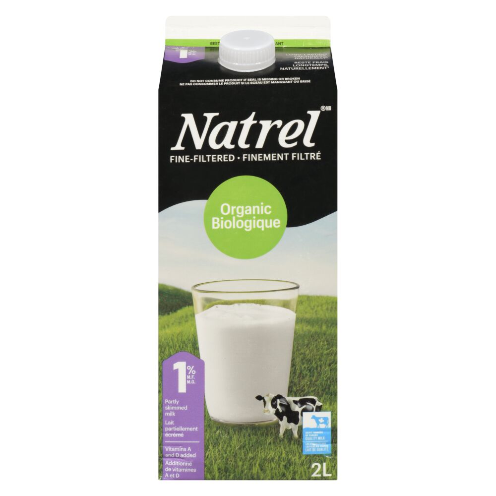 Natrel Organic Fine-Filtered Partly Skimmed Milk 1% M.F. 2L