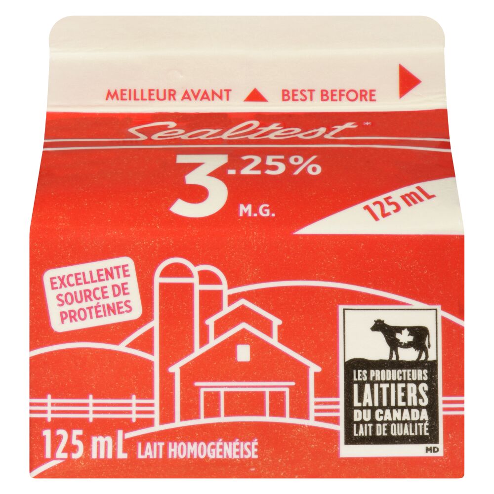 Sealtest Lait homogénéisé 3.25% M.G. 125ml