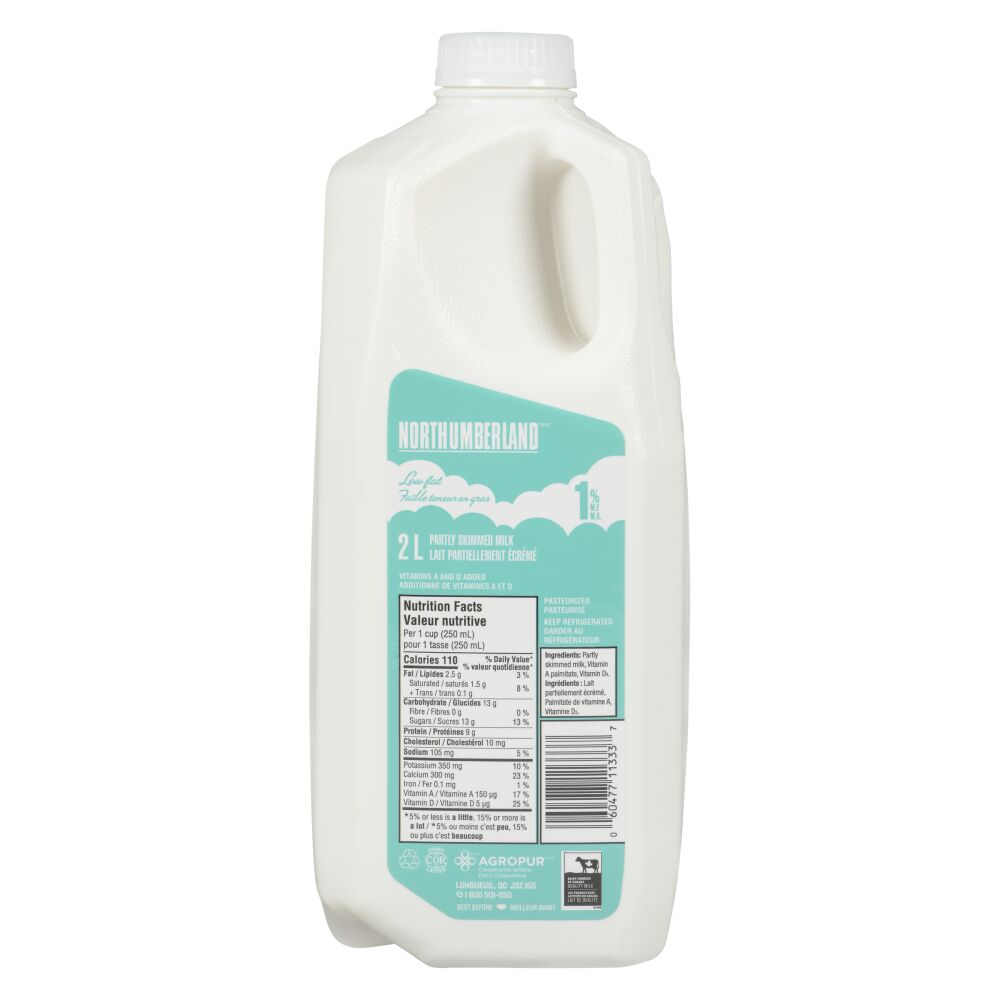 Northumberland Partly Skimmed Milk 1% M.F. 2L