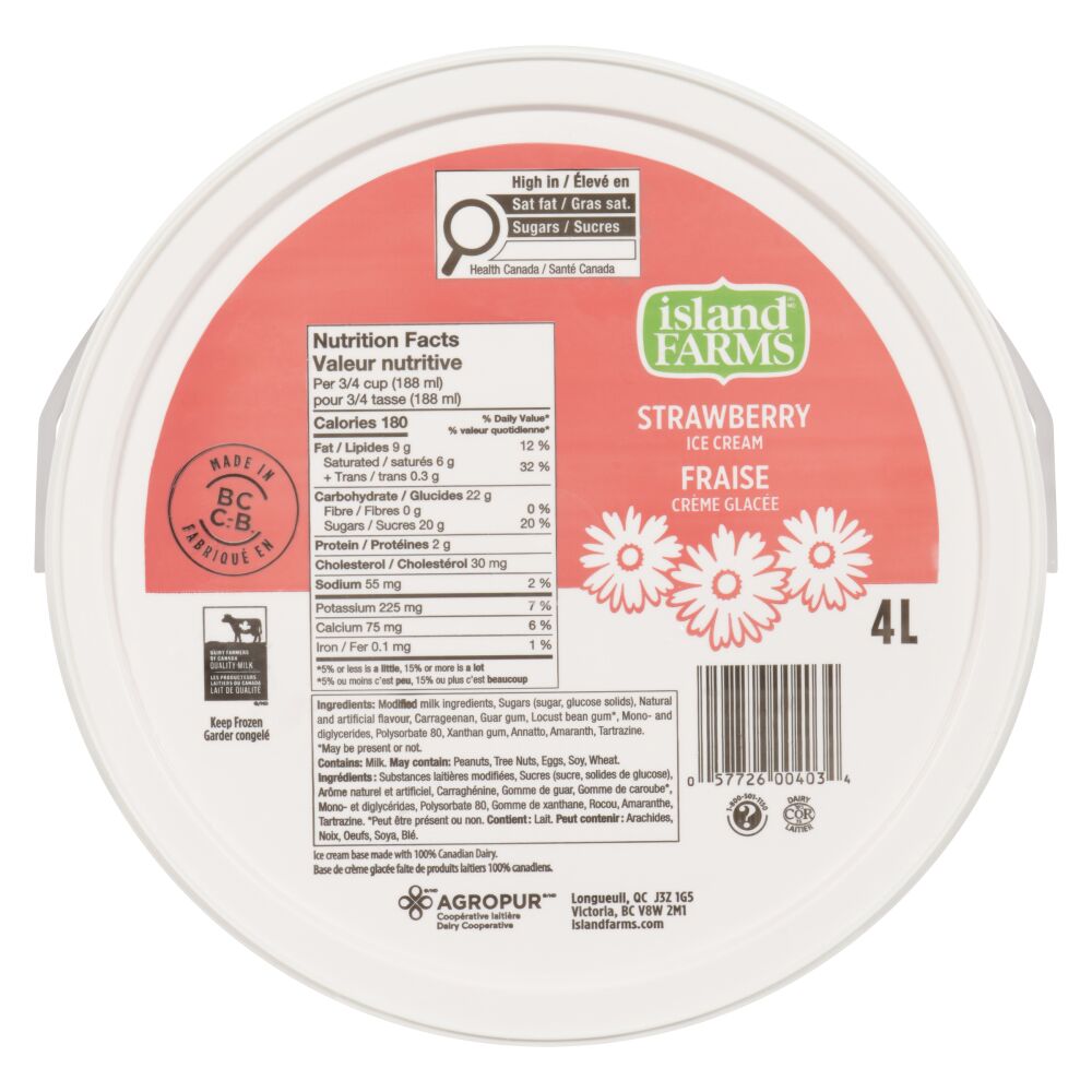 Island Farms Strawberry Ice Cream 4L