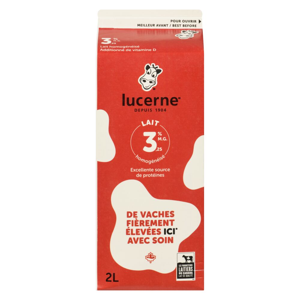 Lucerne Lait homogénéisé 3.25% M.G. 2L