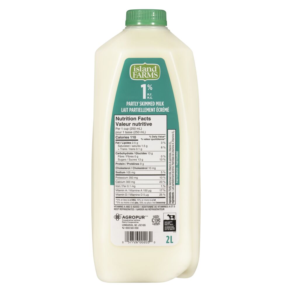 Island Farms Partly Skimmed Milk 1% M.F. 2L