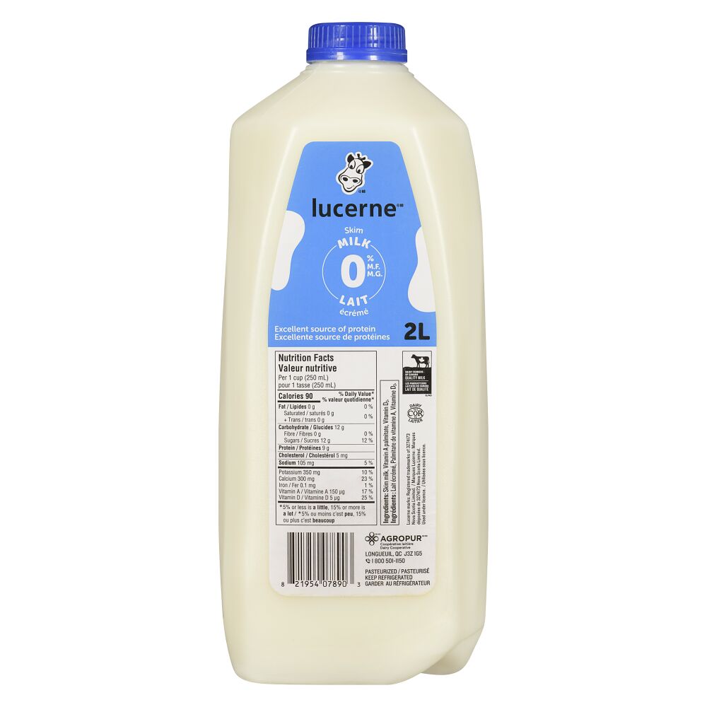 Lucerne Skim Milk 0% M.F. 2L