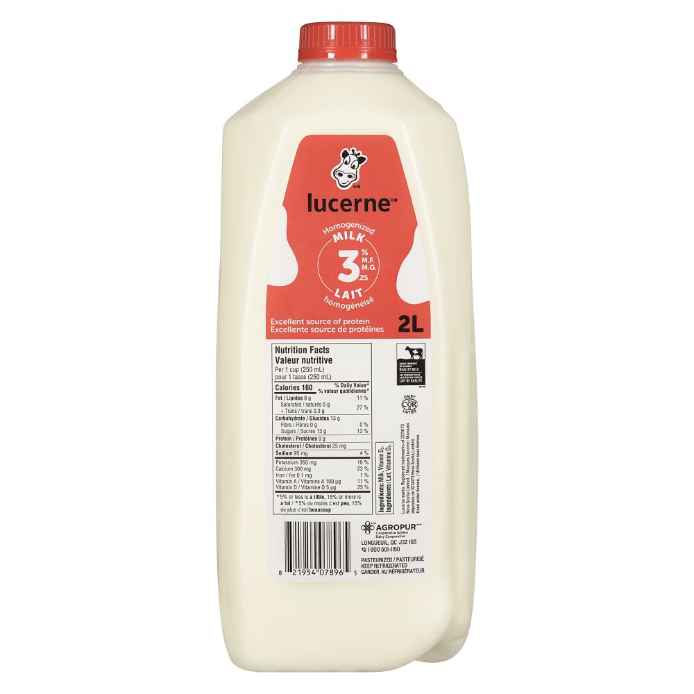 Lucerne Homogenized Milk 3.25% M.F. 2L