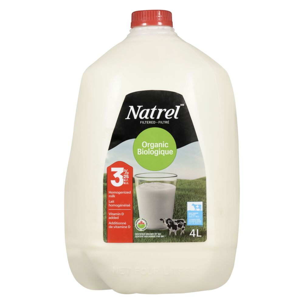 Natrel Organic Filtered Homogenized Milk 3.25% M.F.  4L