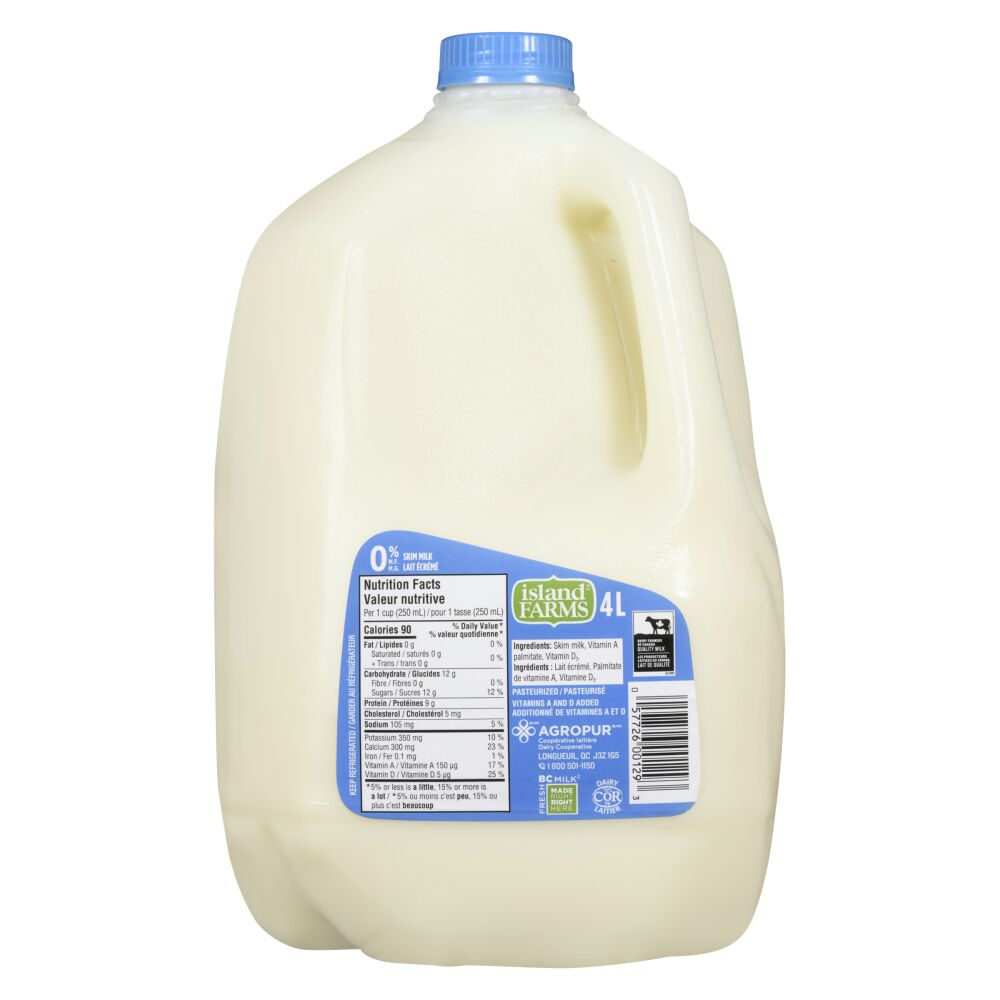 Island Farms Skim Milk 0% M.F. 4L