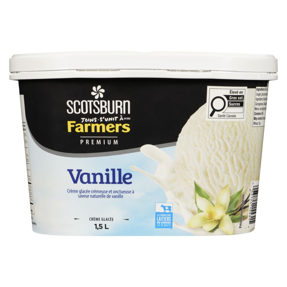 Scotsburn s'unit à Farmers Crème glacée qualité supérieure vanille 1.5L