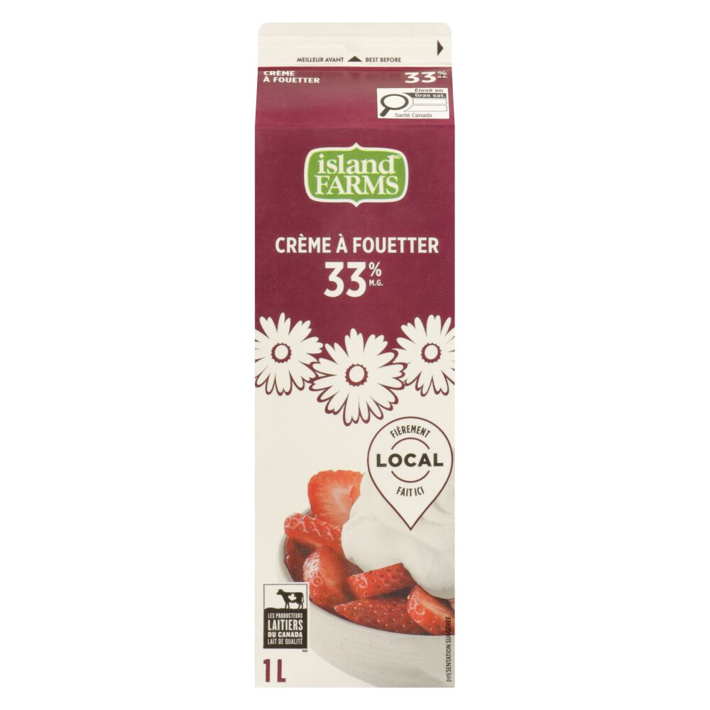 Island Farms Crème à fouetter 33% M.G. 1L