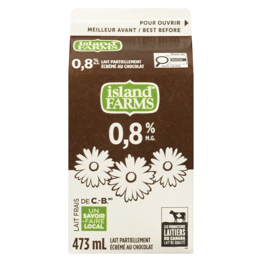 Island Farms Lait partiellement écrémé au chocolat 0.8% M.G. 473ml