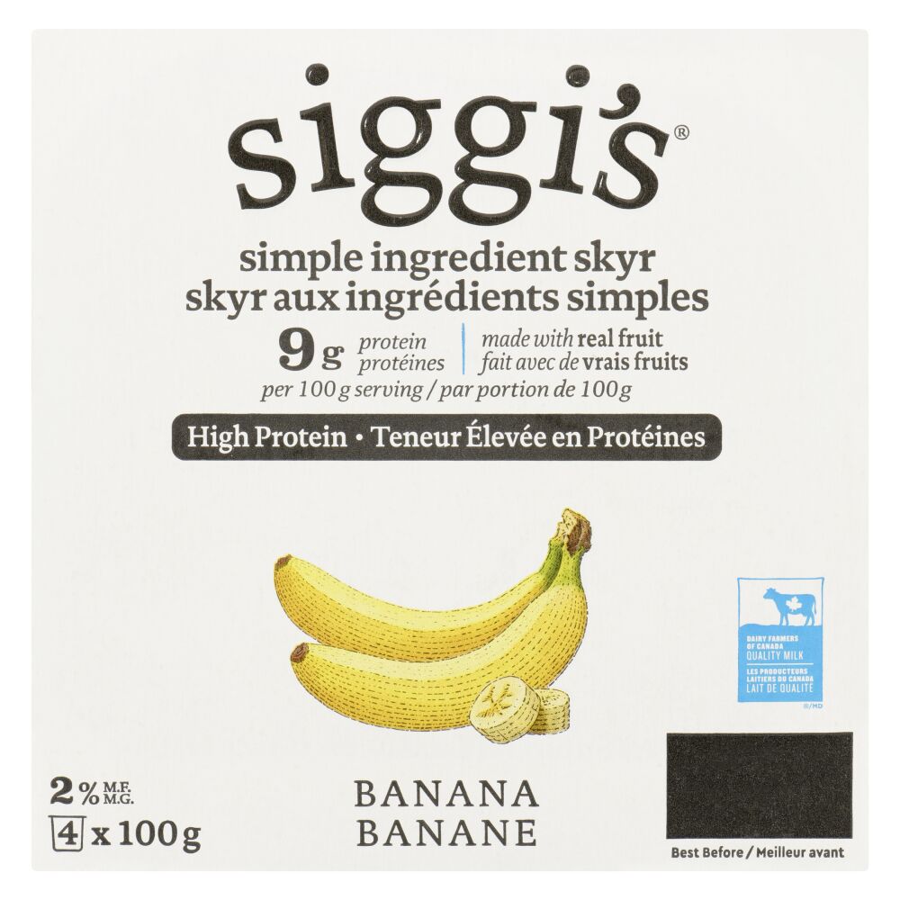 Siggi's Skyr Yogurt Banana 2% M.F. 4x100g