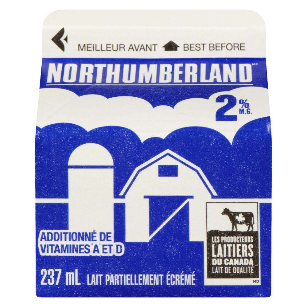 Northumberland Lait partiellement écrémé 2% M.G. 237ml