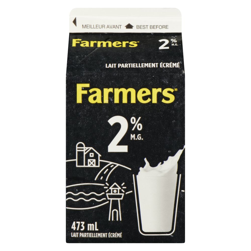 Farmers Lait partiellement écrémé 2% M.G. 473ml