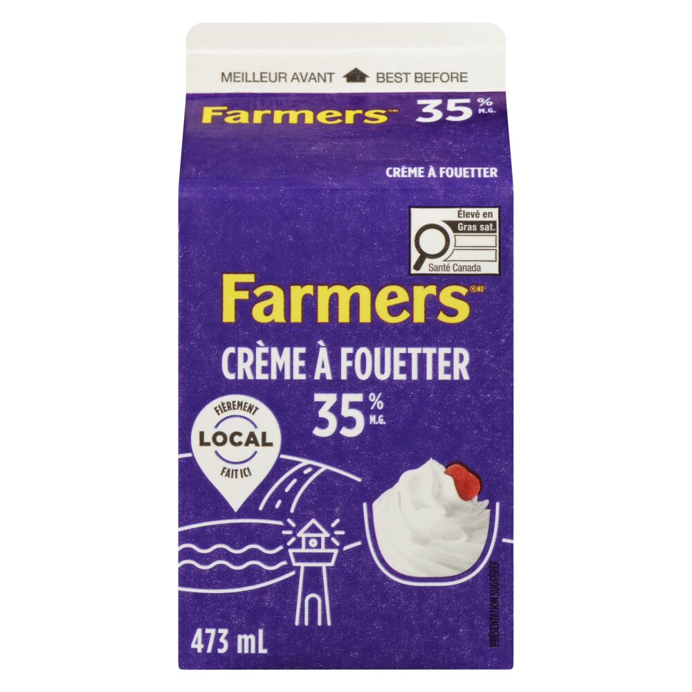 Farmers Crème à fouetter 35% M.G. 473ml