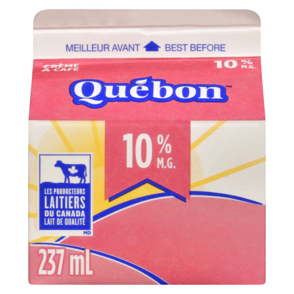 Québon Crème à café 10% M.G. 237ml