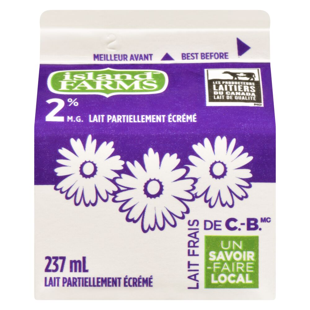 Island Farms Lait partiellement écrémé 2% M.G. 237ml