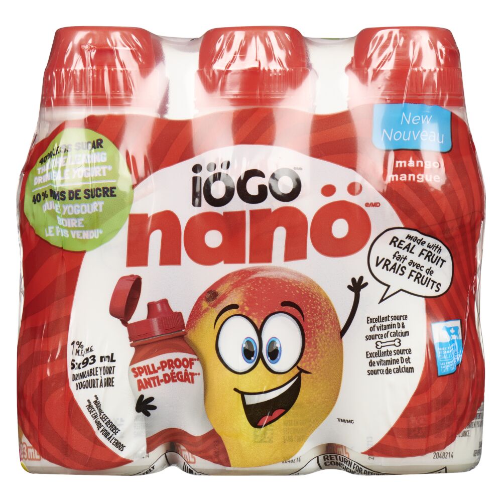 Iögo Nanö Mango Drinkable Yogurt 1% M.F. 6x93ml