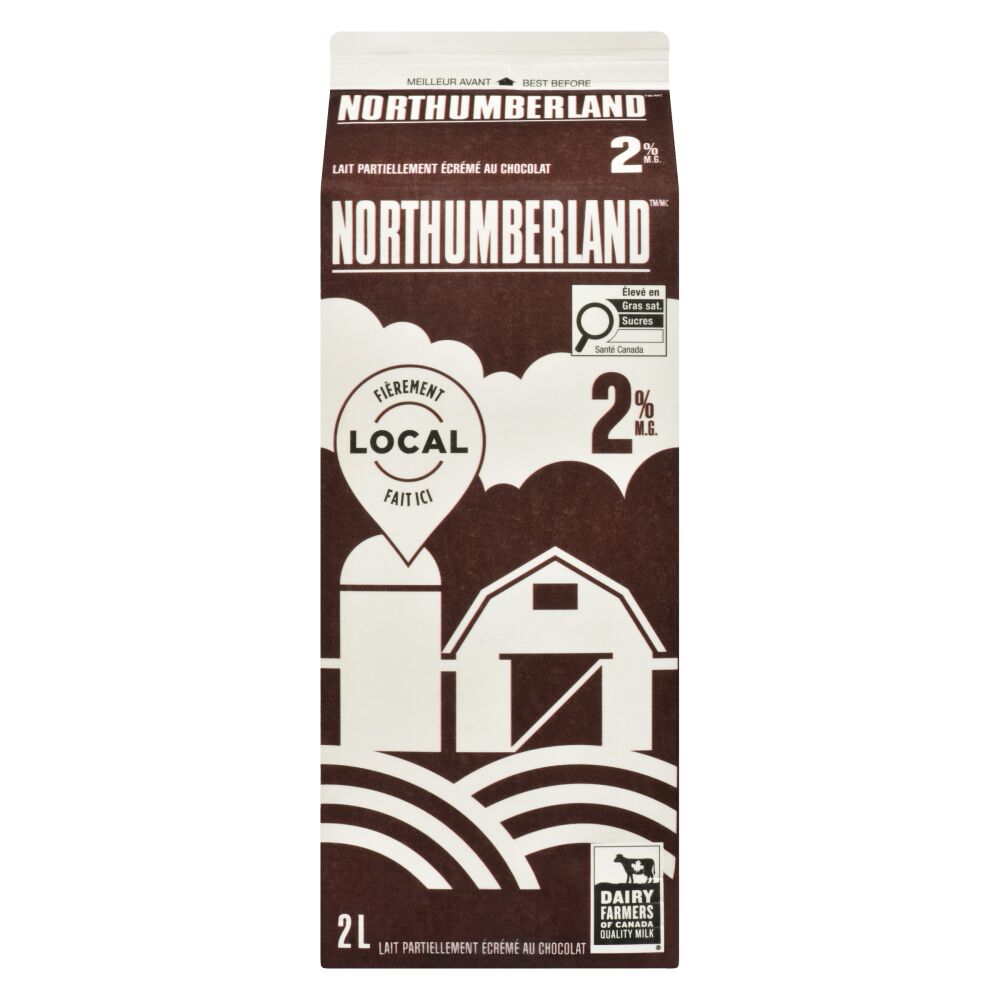 Northumberland Lait partiellement écrémé au chocolat 2% M.G. 2L