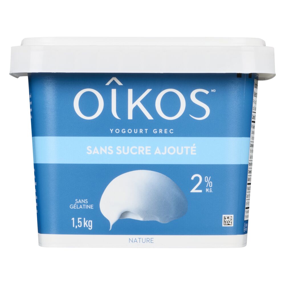 Oîkos Yogourt grec nature sans sucre ajouté 2% M.G. 1.5kg