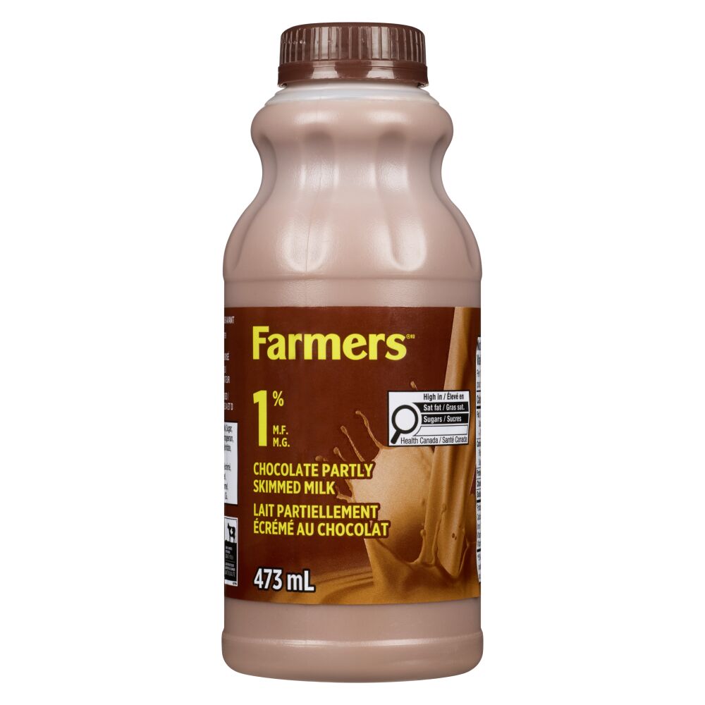 Farmers Partly Skimmed Chocolate Milk 1% M.F. 473ml