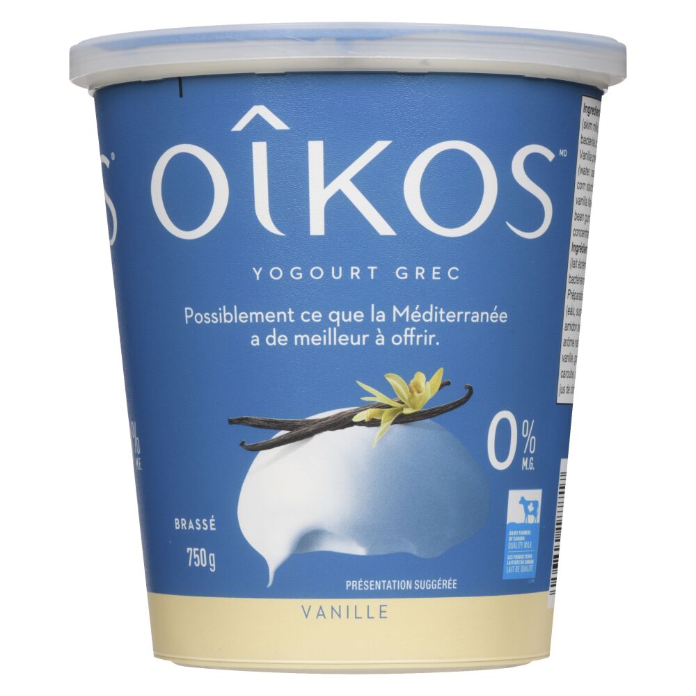 Oîkos Yogourt grec vanille 0% M.G. 750g