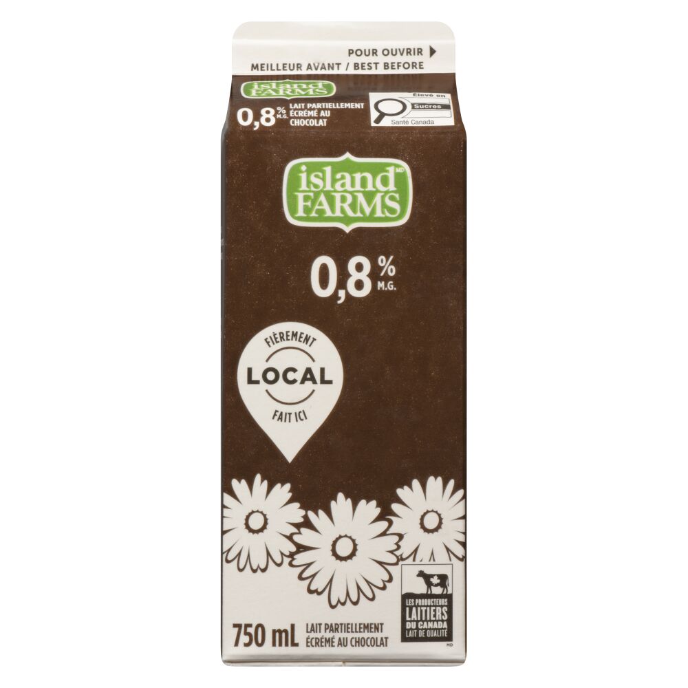 Island Farms Lait partiellement écrémé au chocolat 0.8% M.G. 750ml
