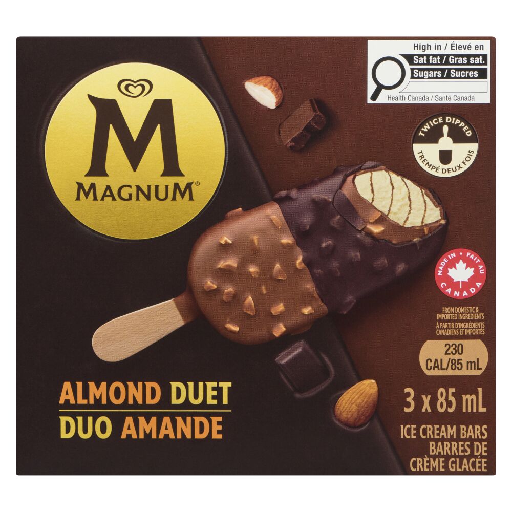 Magnum Almond Duet Ice Cream Bars 3x85ml
