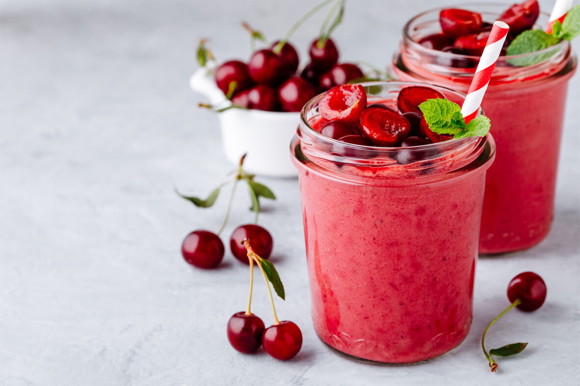 Lait frappé cyclone choco-cerise