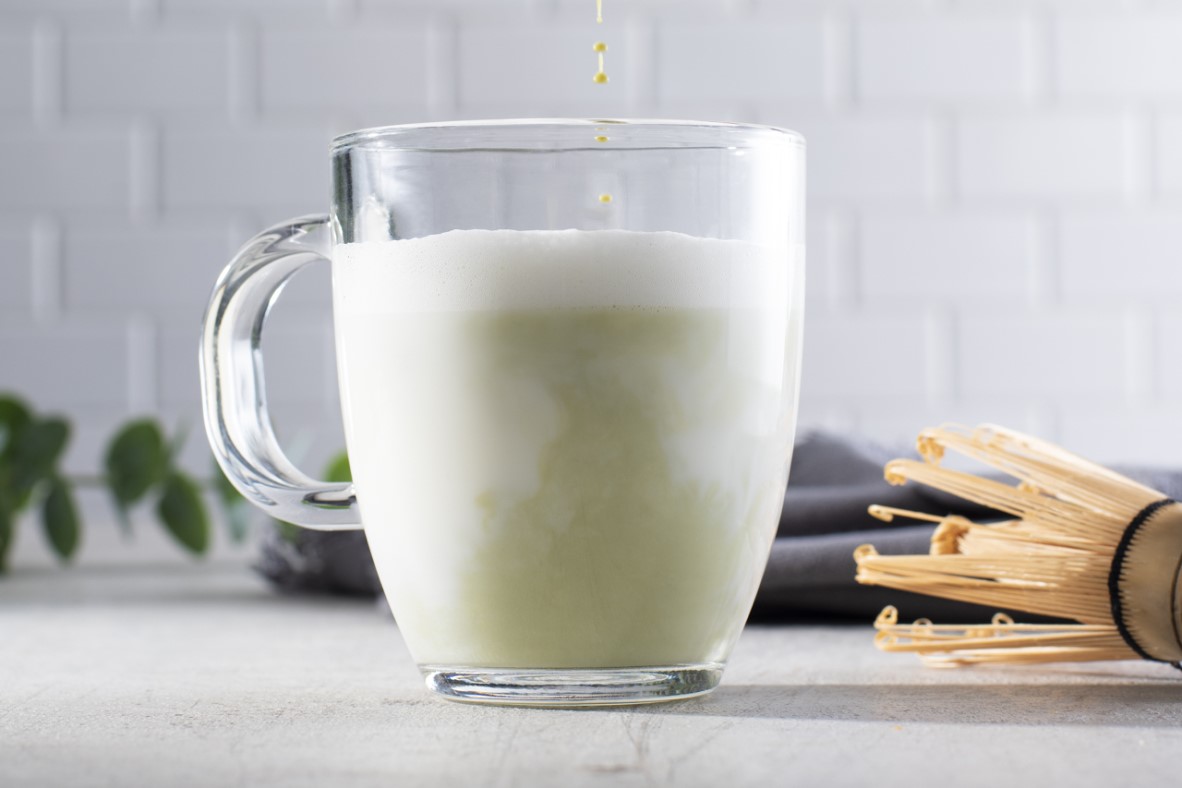 Latte au thé matcha