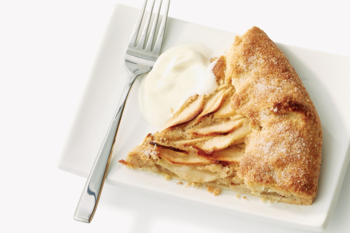 Galette aux pommes et aux amandes