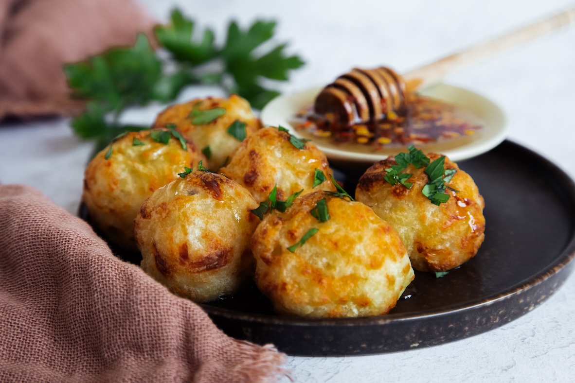 Croquettes de pommes de terre et halloumi
