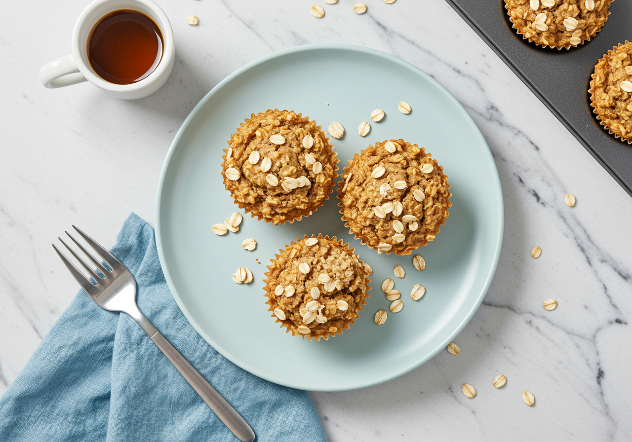 Muffins aux flocons d'avoine et aux raisins