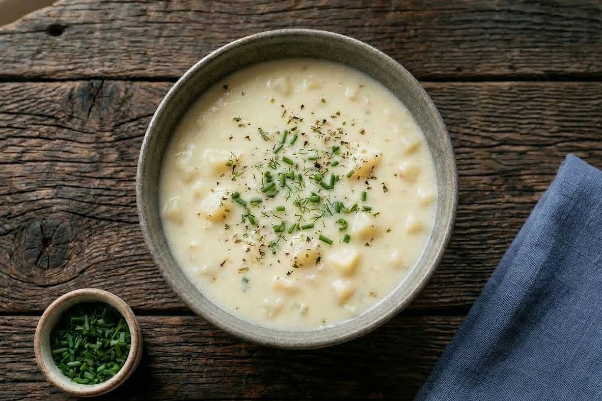 Potage parmentier à la suisse