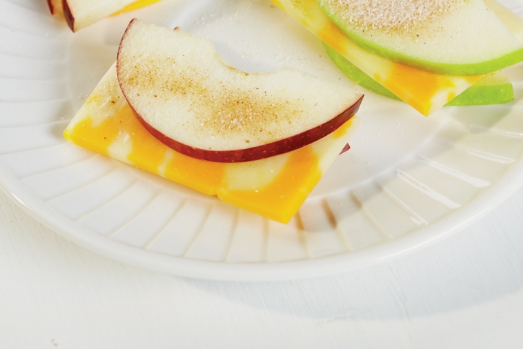 Pomme au Cheddar et à la cannelle