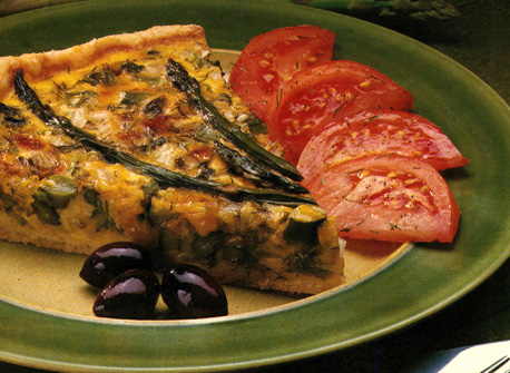 Quiche aux asperges et au Cheddar