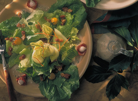 Salade d'Auvergne aux lardons