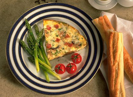 Frittata au bacon, aux champignons et au fromage Suisse
