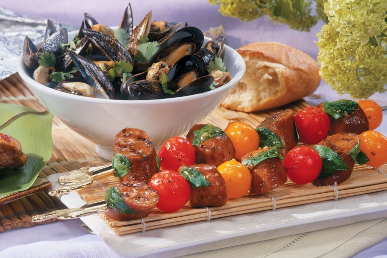 Moules vapeur à l'asiatique, cuites au barbecue