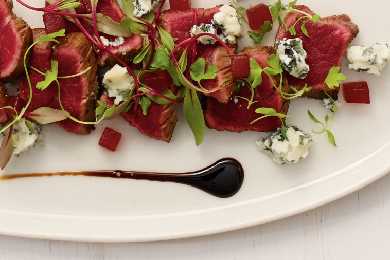 Tataki de bœuf au fromage bleu
