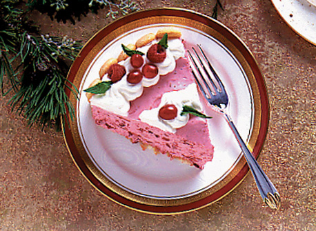 Charlotte aux canneberges et aux framboises