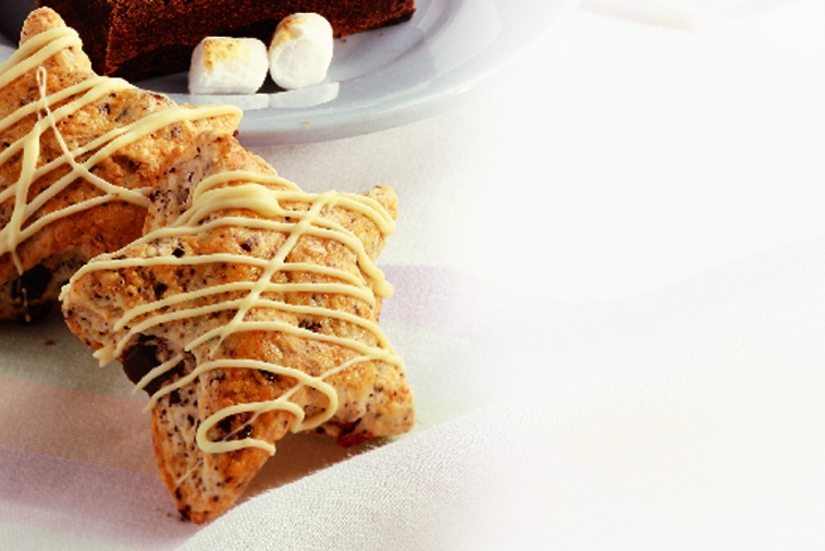 Scones au chocolat et aux canneberges