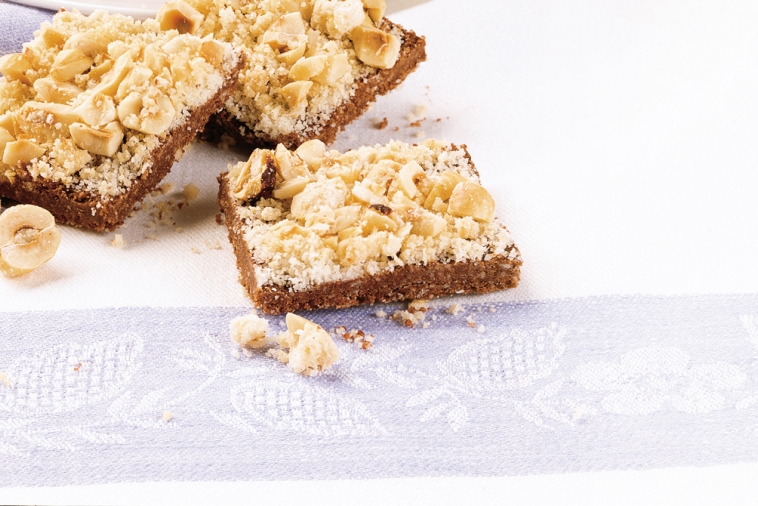 Barres au chocolat et aux noisettes moulues